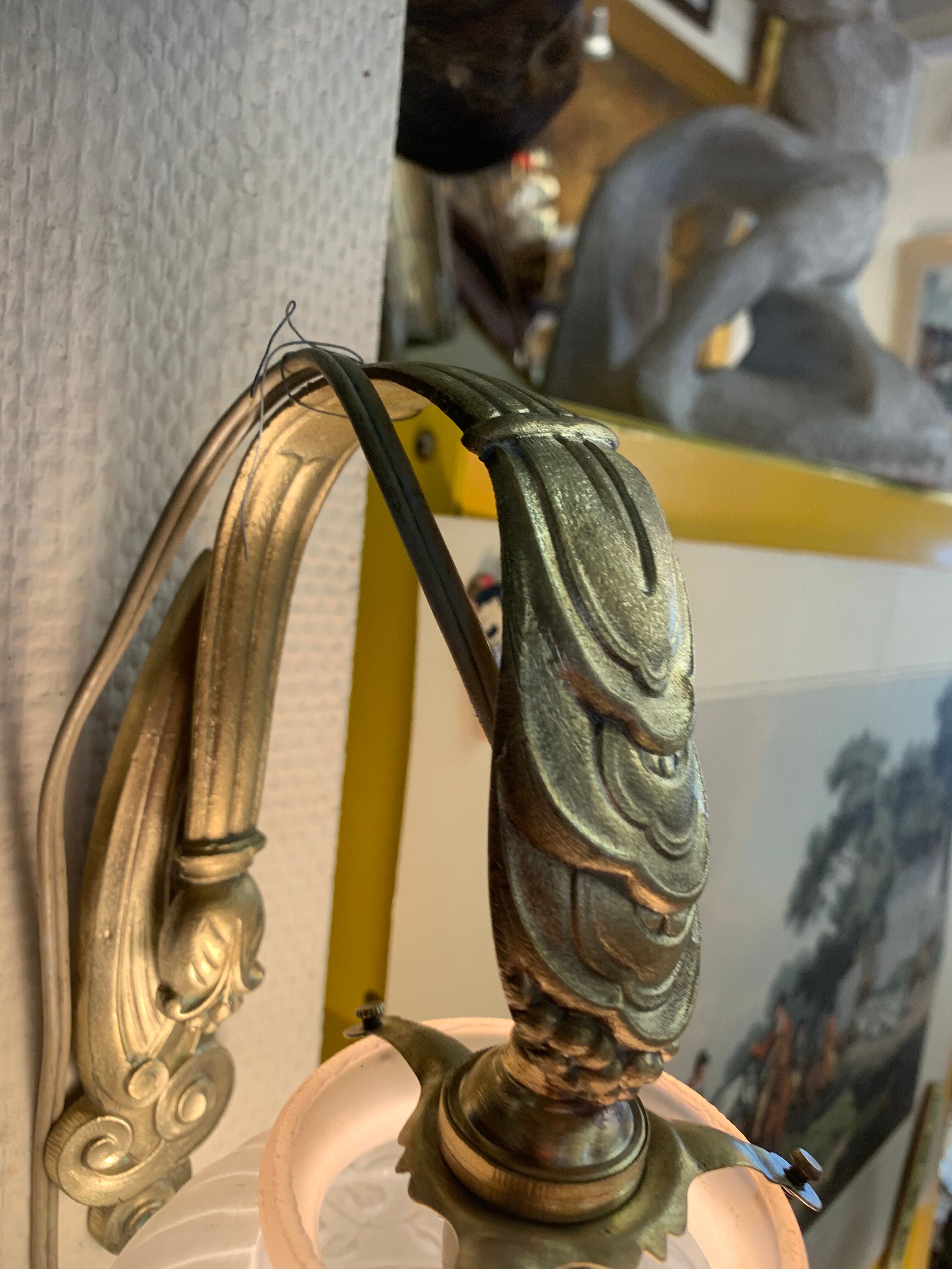 Sconce in bronze art deco