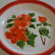 Vintage sheet metal enamelled floral tray