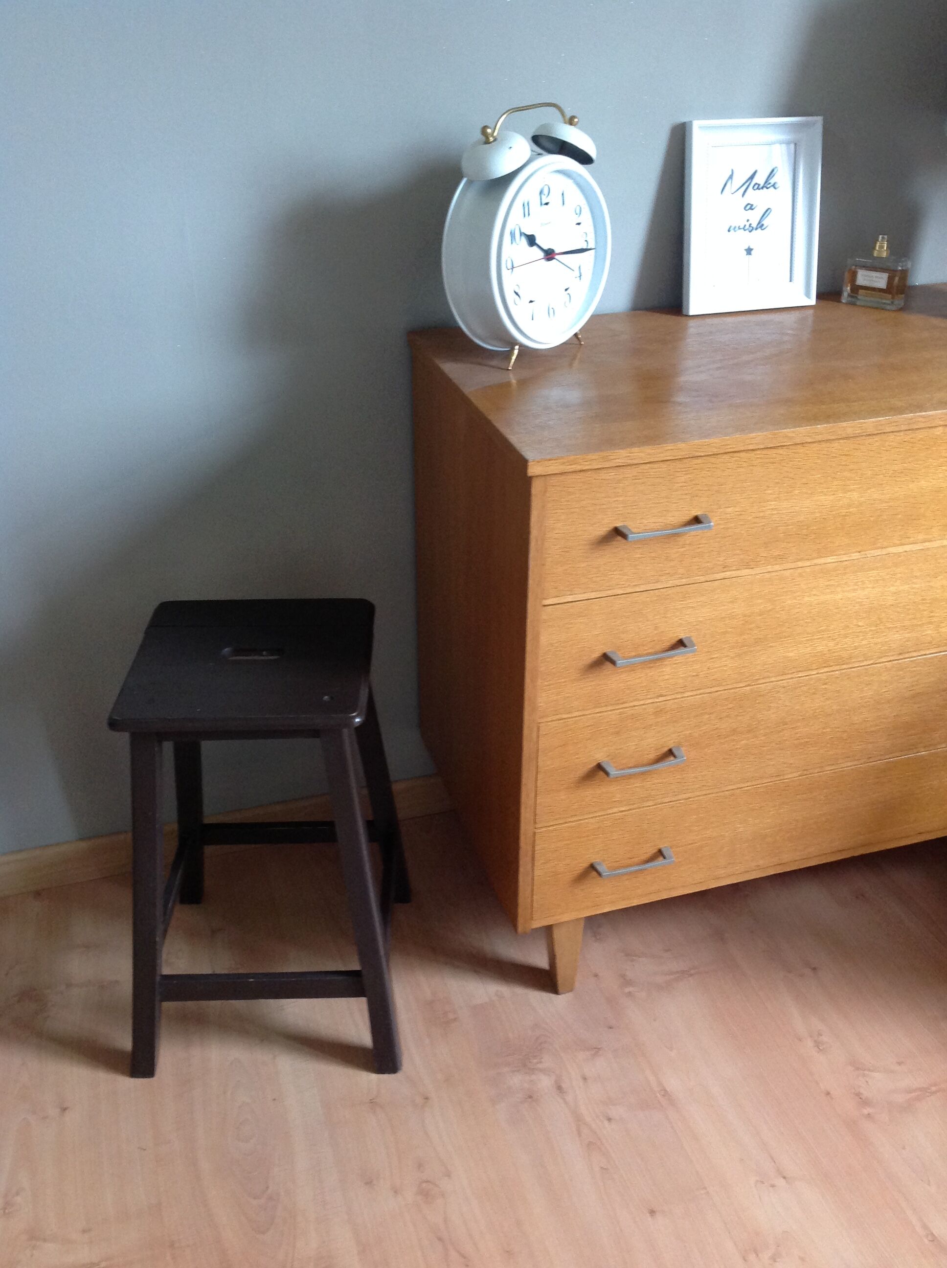 Wooden workshop stool, 60s-70s