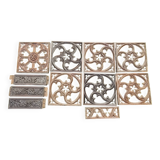 Lot de boiseries anciennes en chêne sculpté - style gothique XIXe