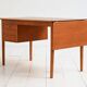 1960s teak desk with drop-leaf extension