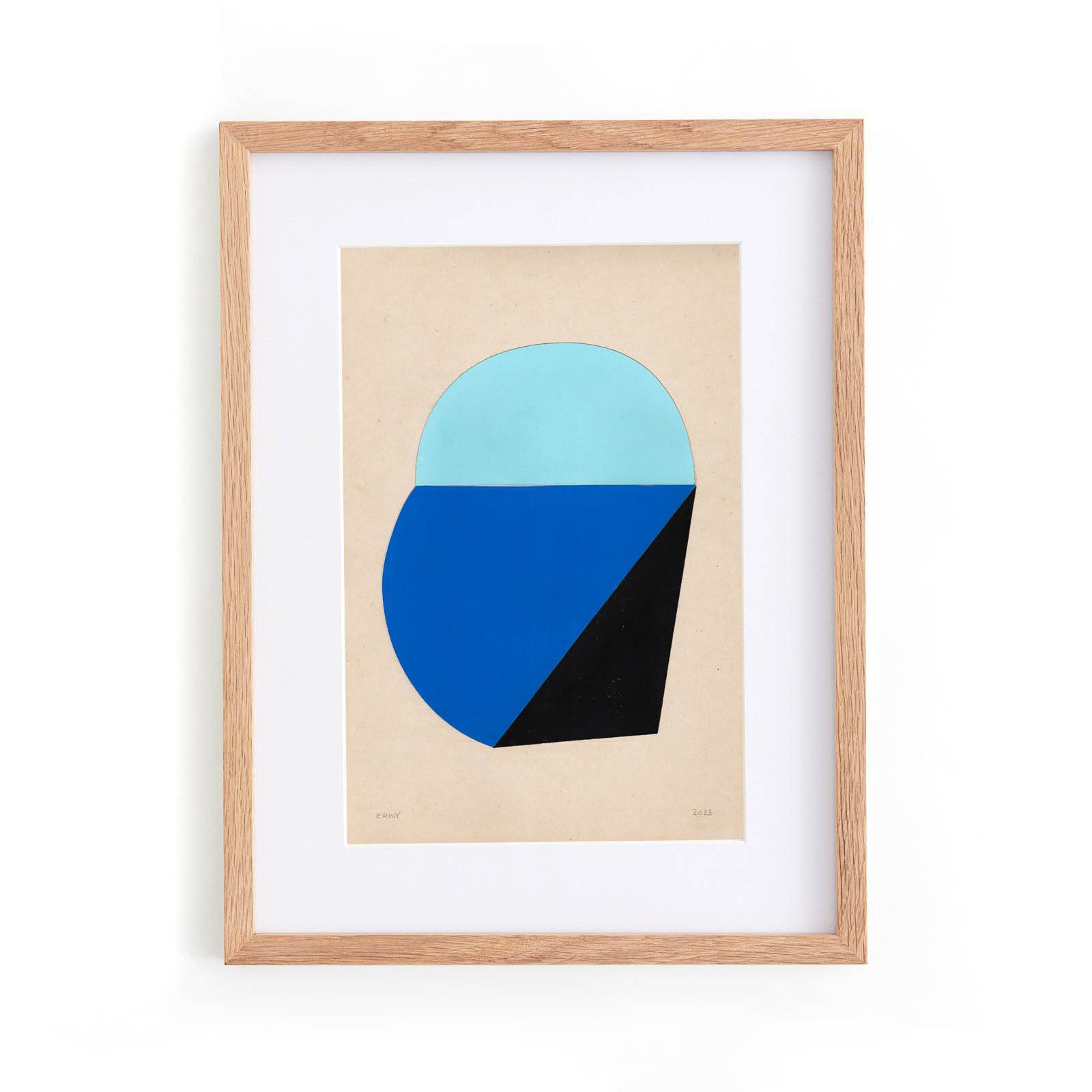 collage on old paper - JAC - signed Eawy