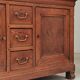 Antique solid wood workbench, dough cabinet from the 18th century.