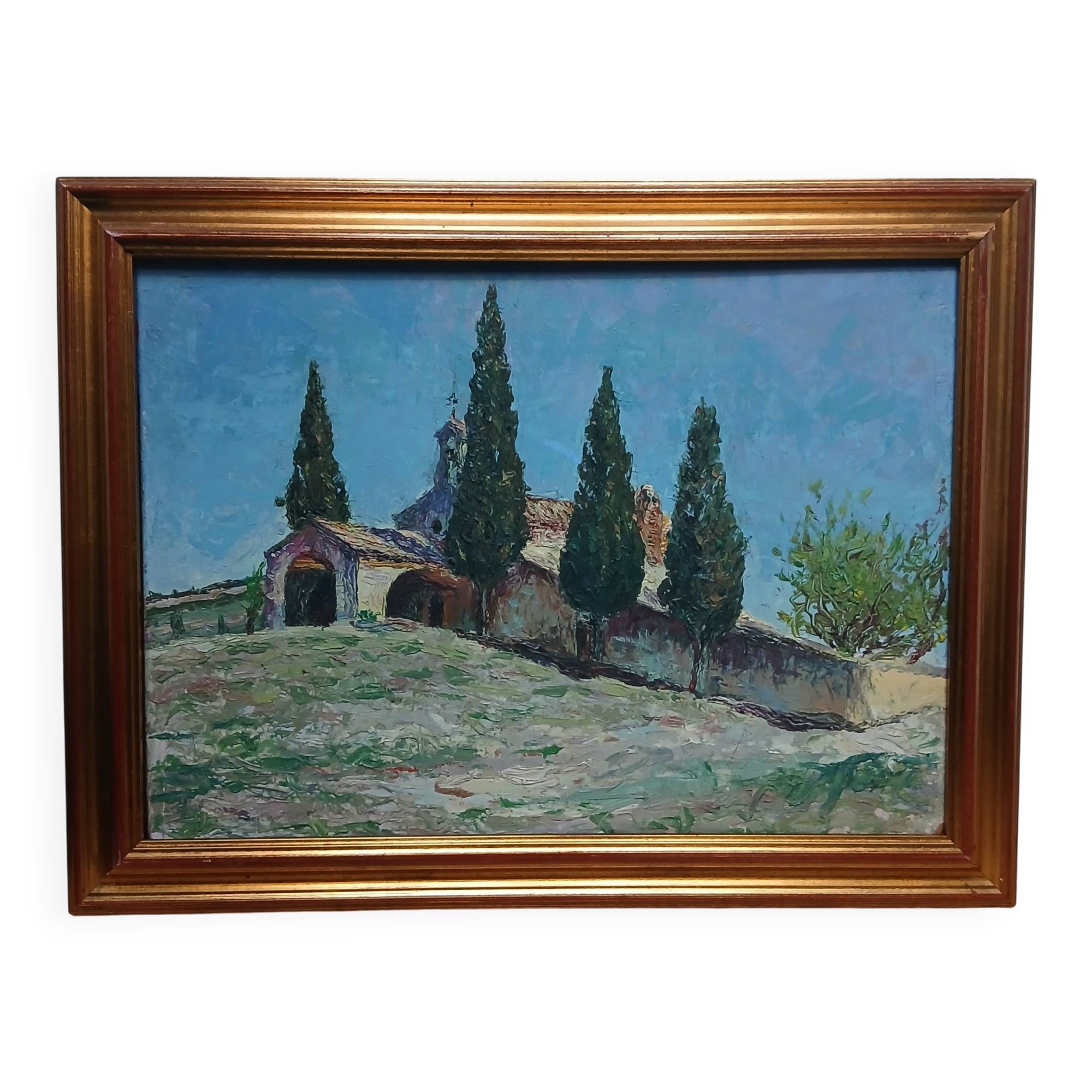 20th painting depicting the Saint-Sixte chapel in Eygalières