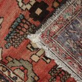 Vintage Mid-Century Geometric Runner, Hand-Knotted Wool Stair & Hallway Rug