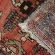Tapis de couloir et d'escalier vintage géométrique style milieu du siècle, en laine nouée à la main.