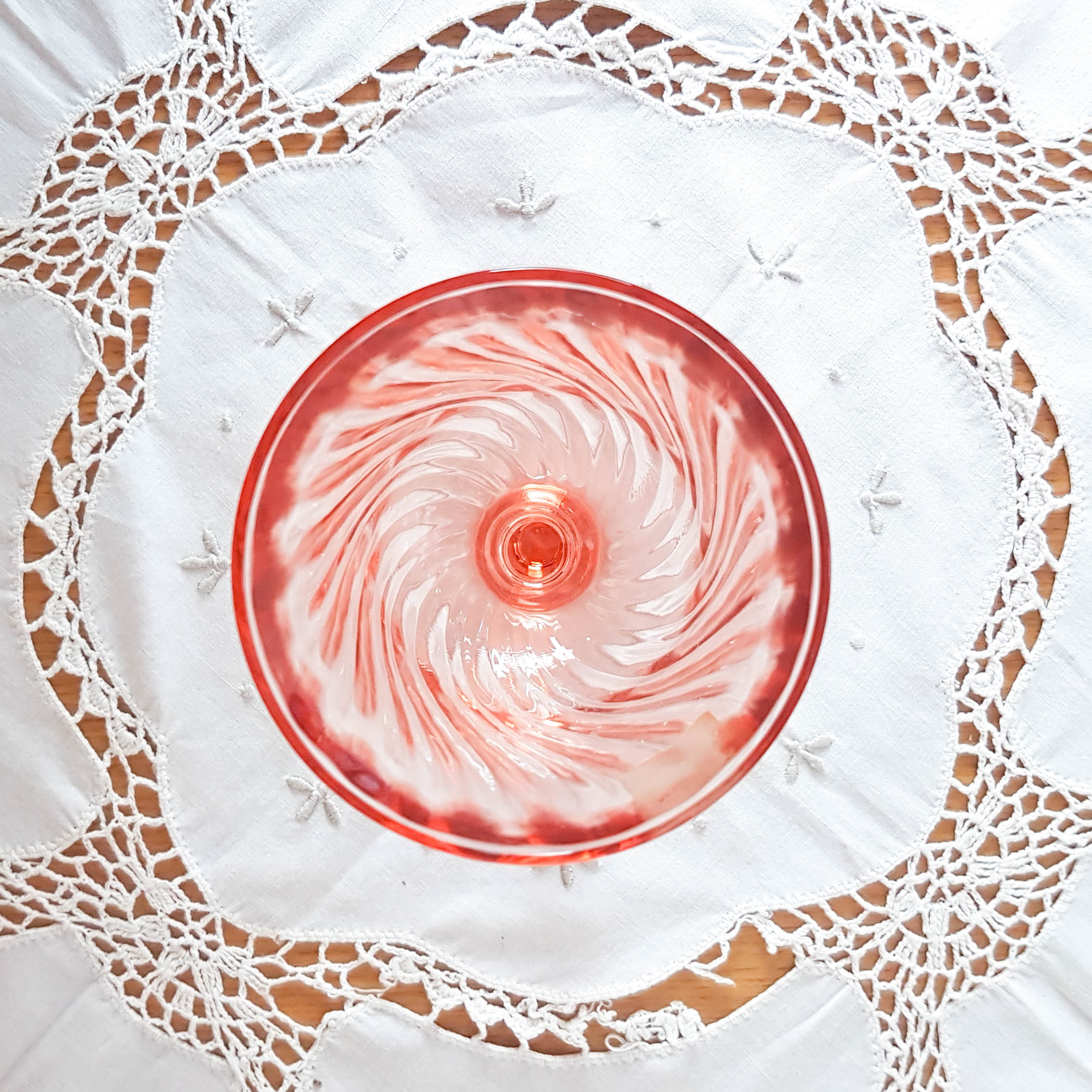 set of 6 red wine glasses pink rosaline luminarc arcoroc 14.5cm vintage