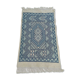 Blue and white Berber carpet wool 120 x 68 cm