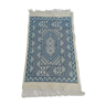 Blue and white Berber carpet wool 120 x 68 cm