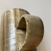 Vase, pichet de potier décor faux bois, 1970