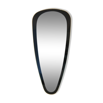 Mirror mirror, asymmetrical, wall with golden edges, seventies, vintage