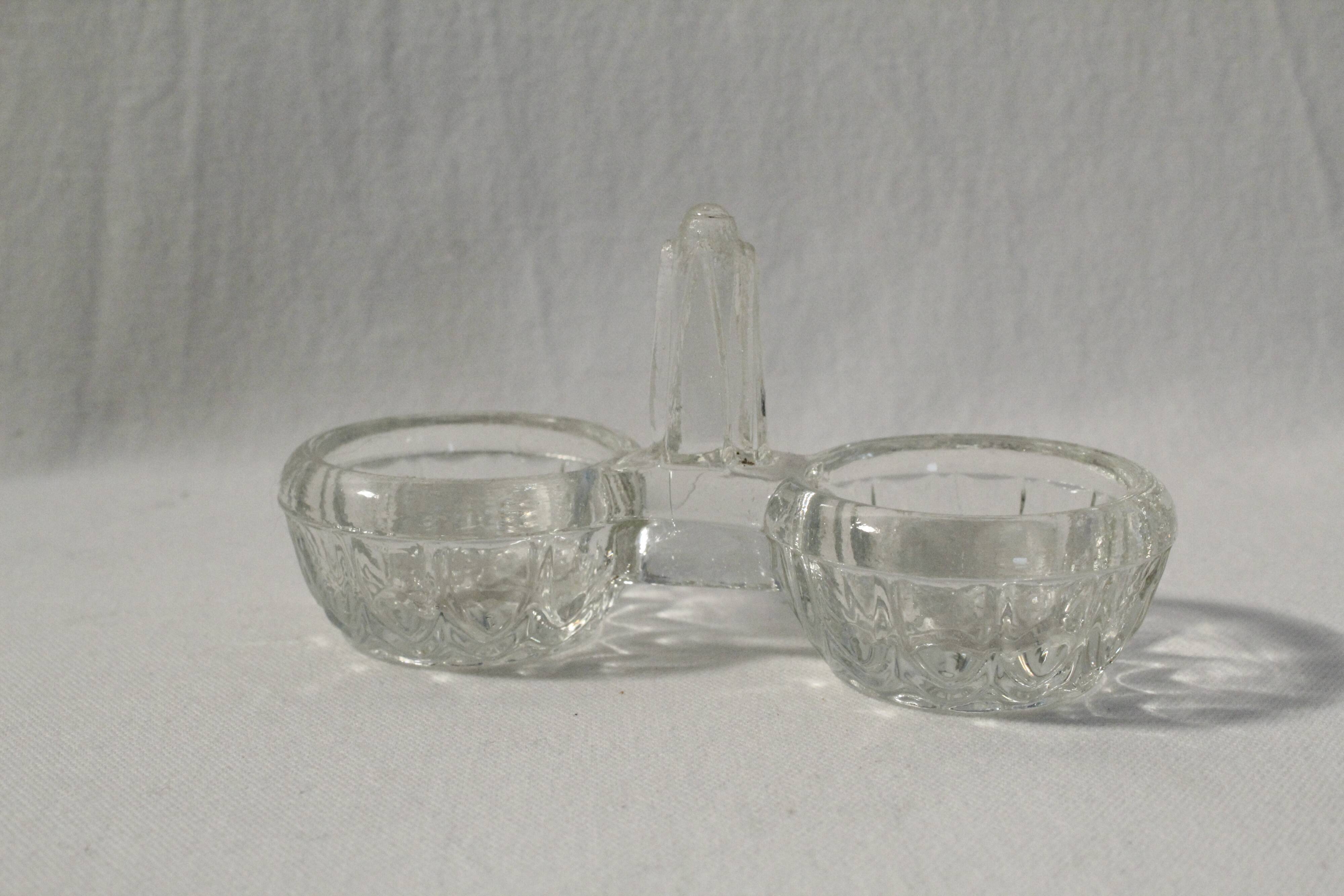 Vintage clear glass salt shaker