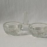 Salière vintage en verre clair