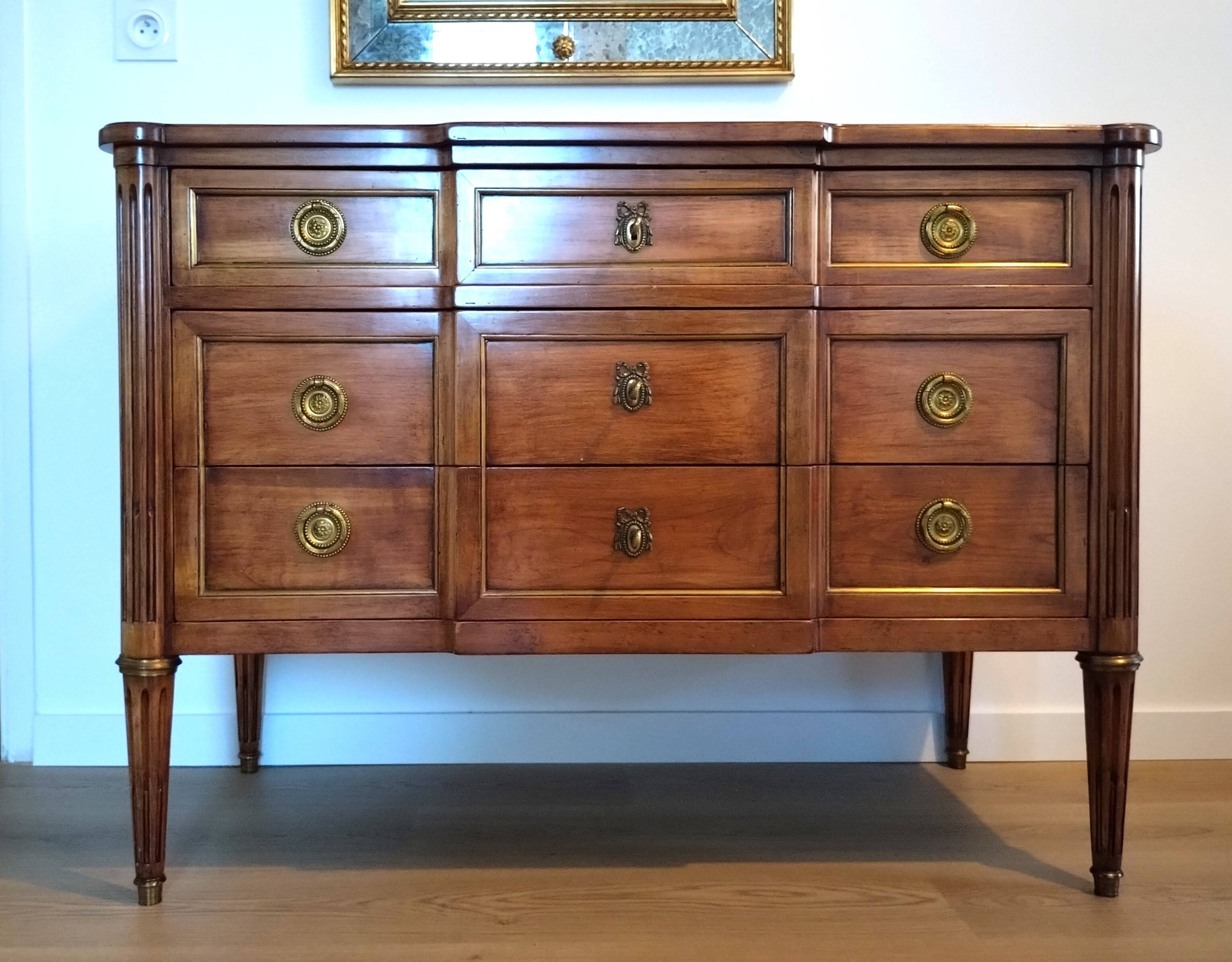 Louis XVI style chest of drawers