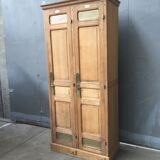 Former wardrobe of the Bank of France in light oak, 2 doors, years 30