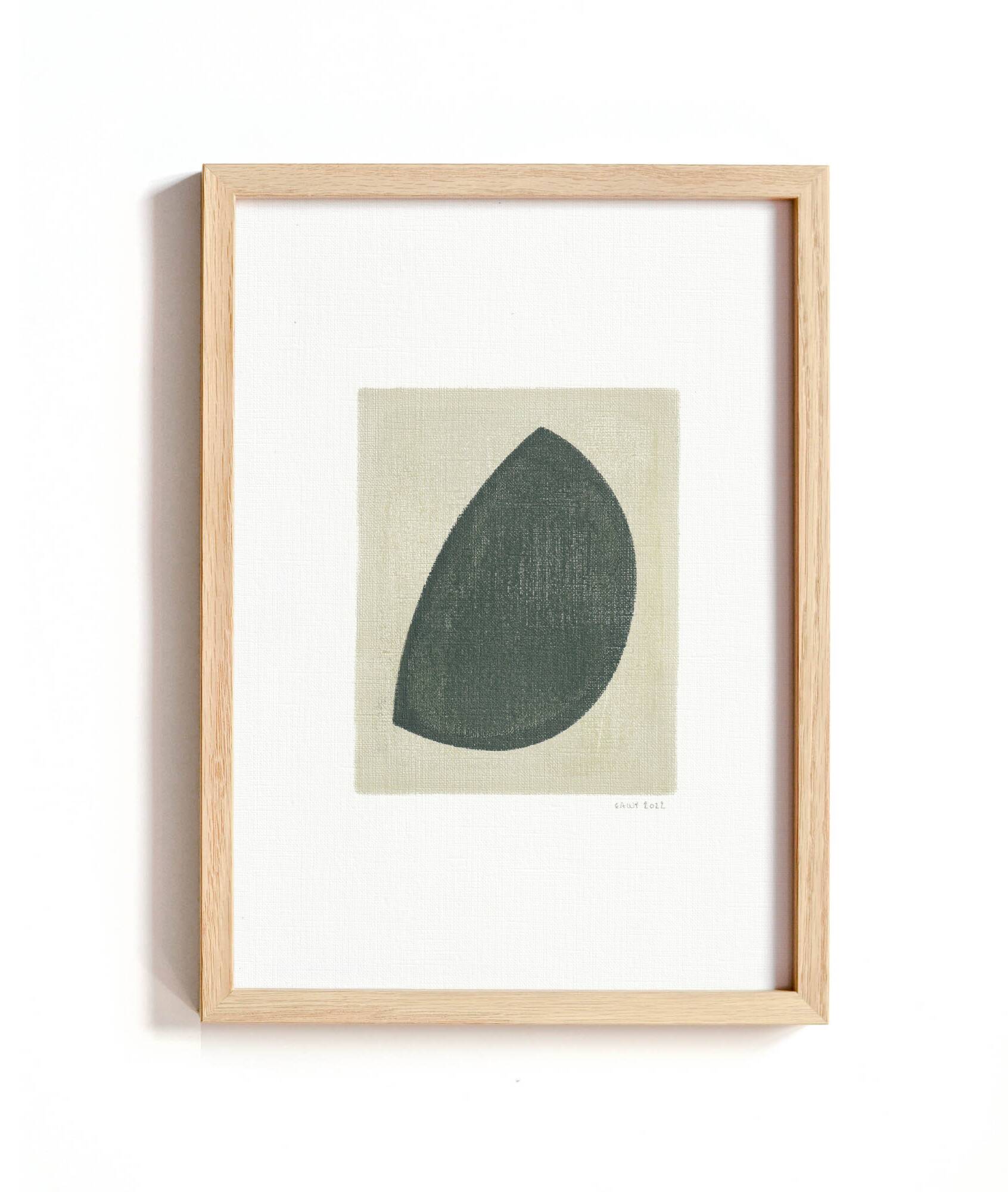 Abstract painting on M650 paper, signed Eawy
