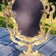 Pivoting Psyche Makeup Mirror. Baroque/Rocaille Style. Bronze. Dim 31 x 20 cm