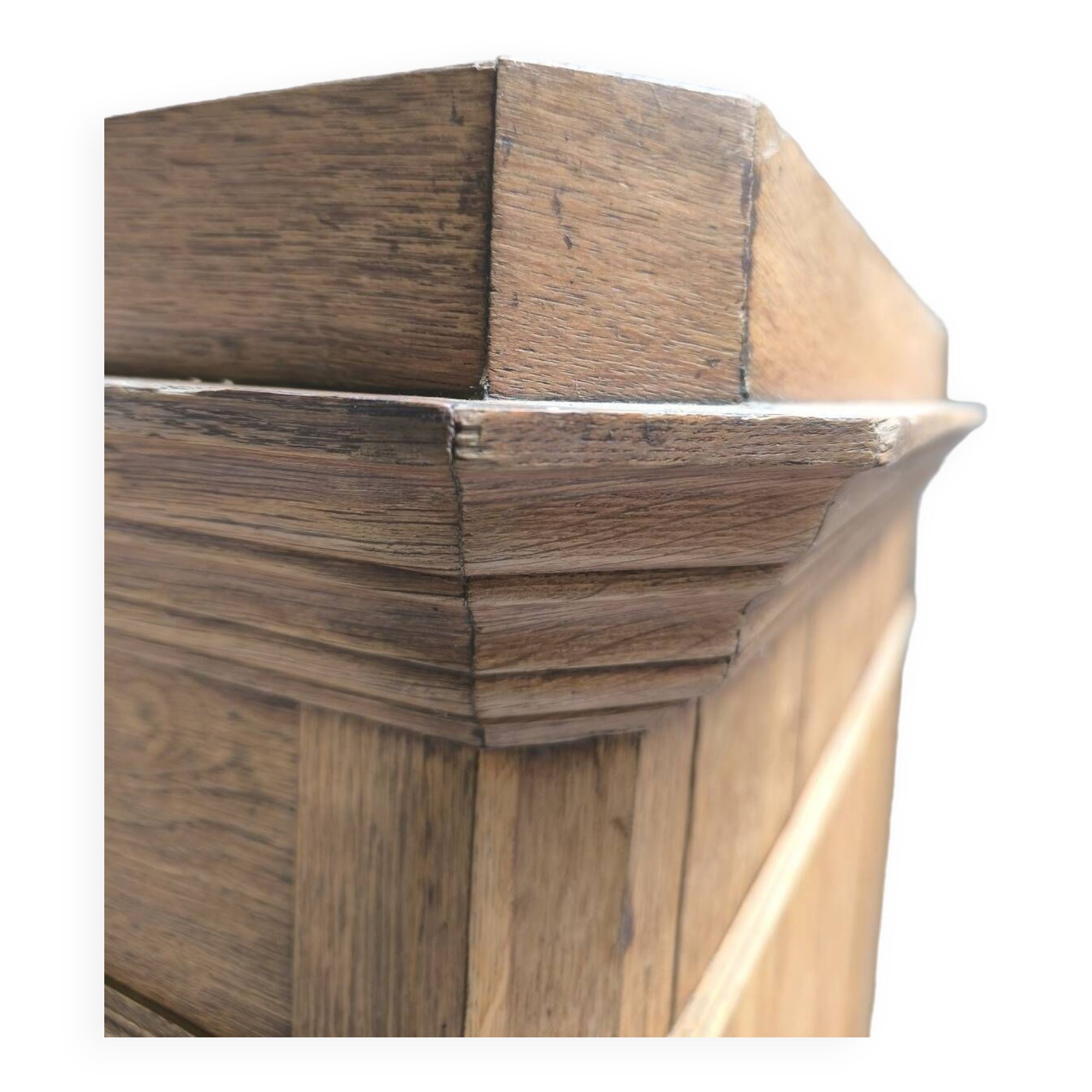 Louis Philippe linen cupboard in blond oak