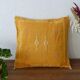Coussin marocain jaune en soie de cactus