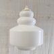 Scandinavian style suspension lampshade in opaline - mid 20th century.