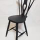 Series of 4 black Alsatian chairs heart pattern