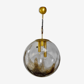 Suspension d'Angelo Brotto, globe murano finition or