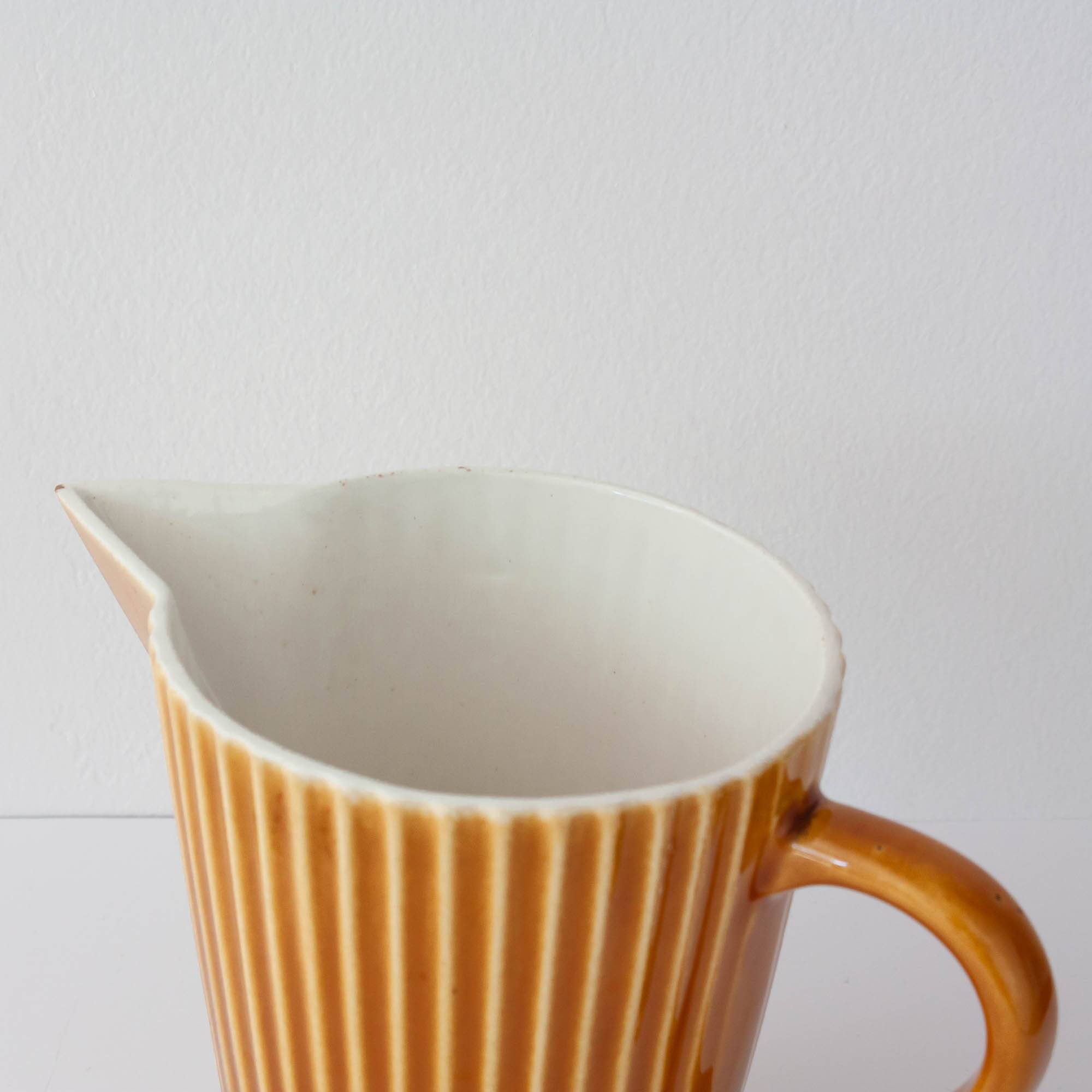 Set of Ceramic Tea Cups and Milk Jug by Secla, 1970's