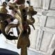 Pair of bronze wall sconces with parrots, early 20th century.