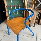 Vintage blue Hitier children's school chair