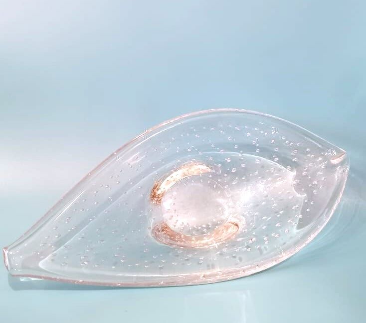 Empty pocket Kosta Boda around 1970 glass bubbled Sweden