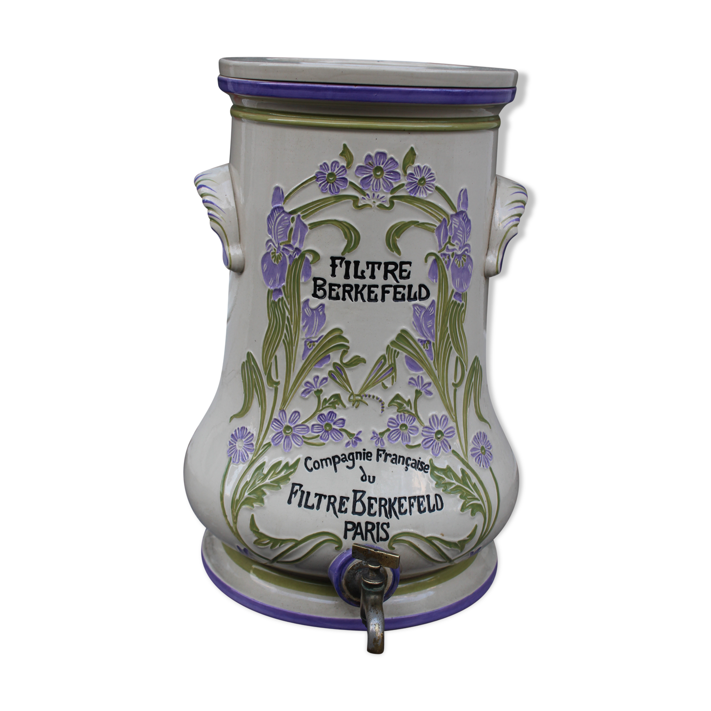 Fountain water filter art nouveau, porcelain