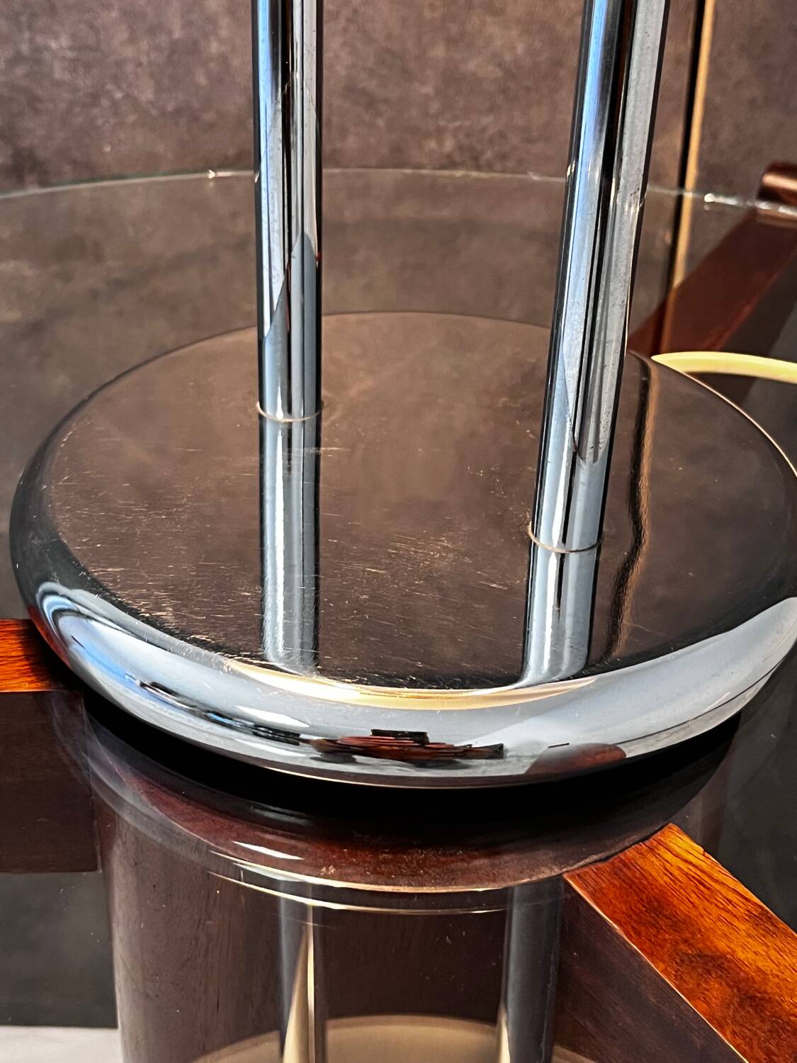 Vintage IKEA chrome lamp 1970 by Robert Sonneman