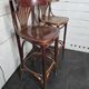 Pair of bistro stools with backrest