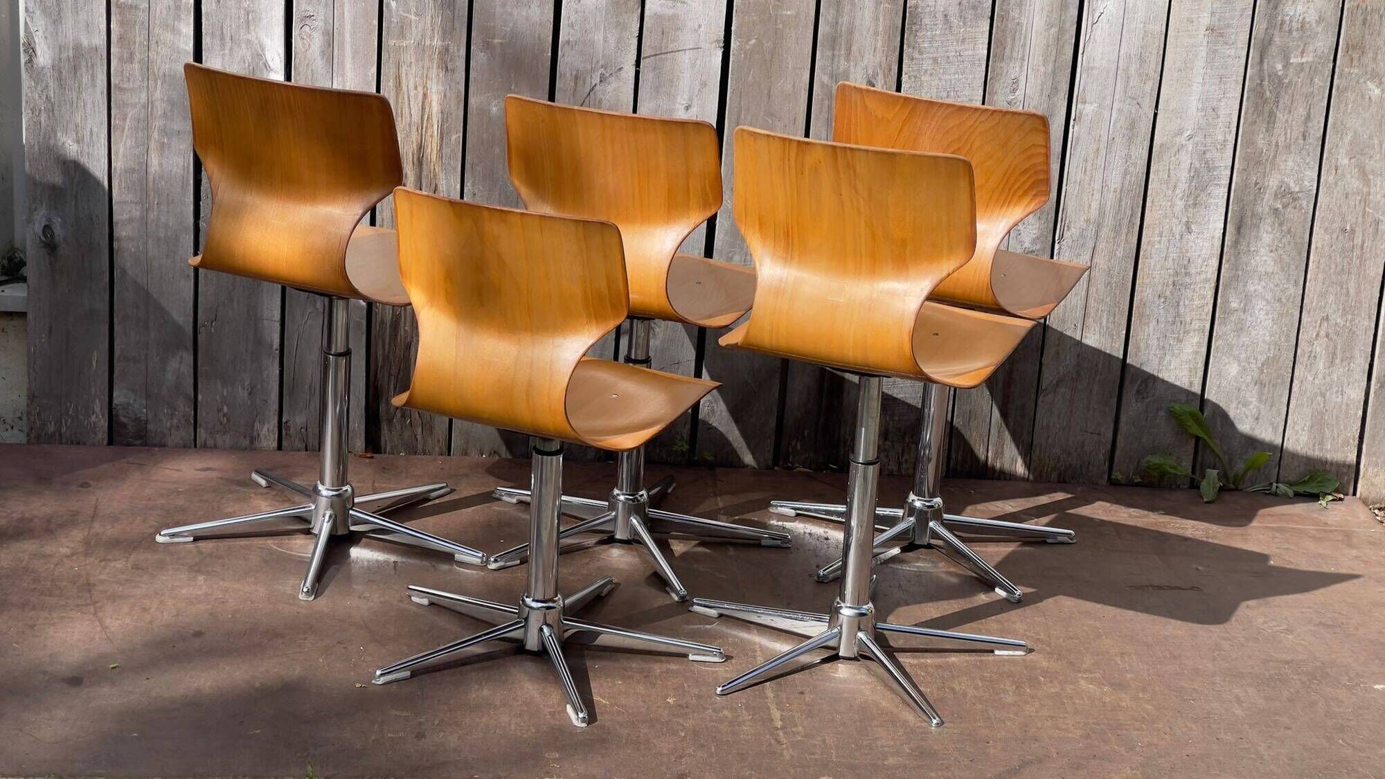 Vintage adjustable Pagholz workshop chair – 1970s industrial design