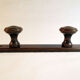 Wooden wall coat rack 2 hooks