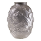 Satin pressed glass art deco vase, 1930s