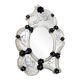 Miroir vénitien noir floréal sculpté à la main dans le style du verre de Murano