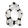 Venetian Black Floreal Hand-Carving Mirror in Murano Glass Style