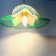 Lampe suspension vintage verte - upcycling