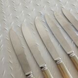 6 cheese knives, vintage
