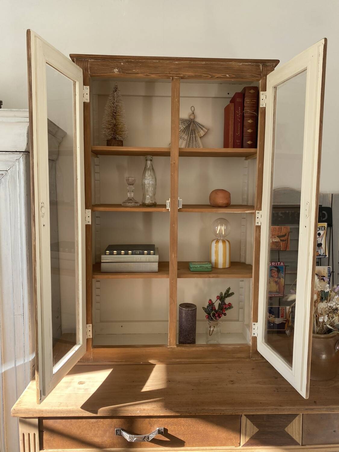 Display cabinet bookshelf