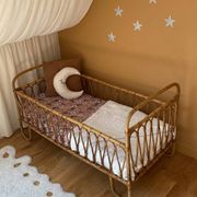 Rattan baby cot + custom bamboo mattress
