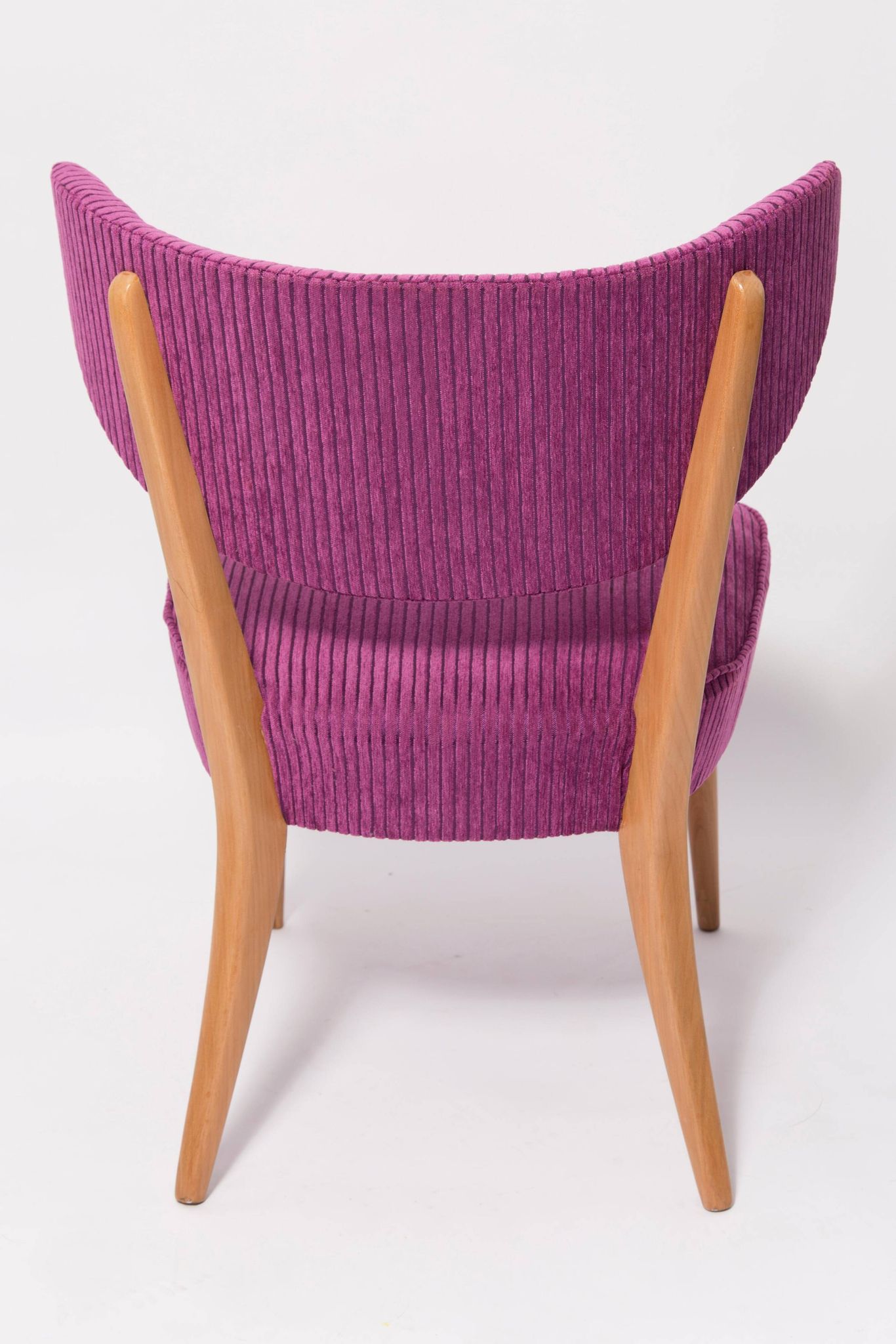 Mid-Century Purple Velvet Club Chair, Europe, 1960s