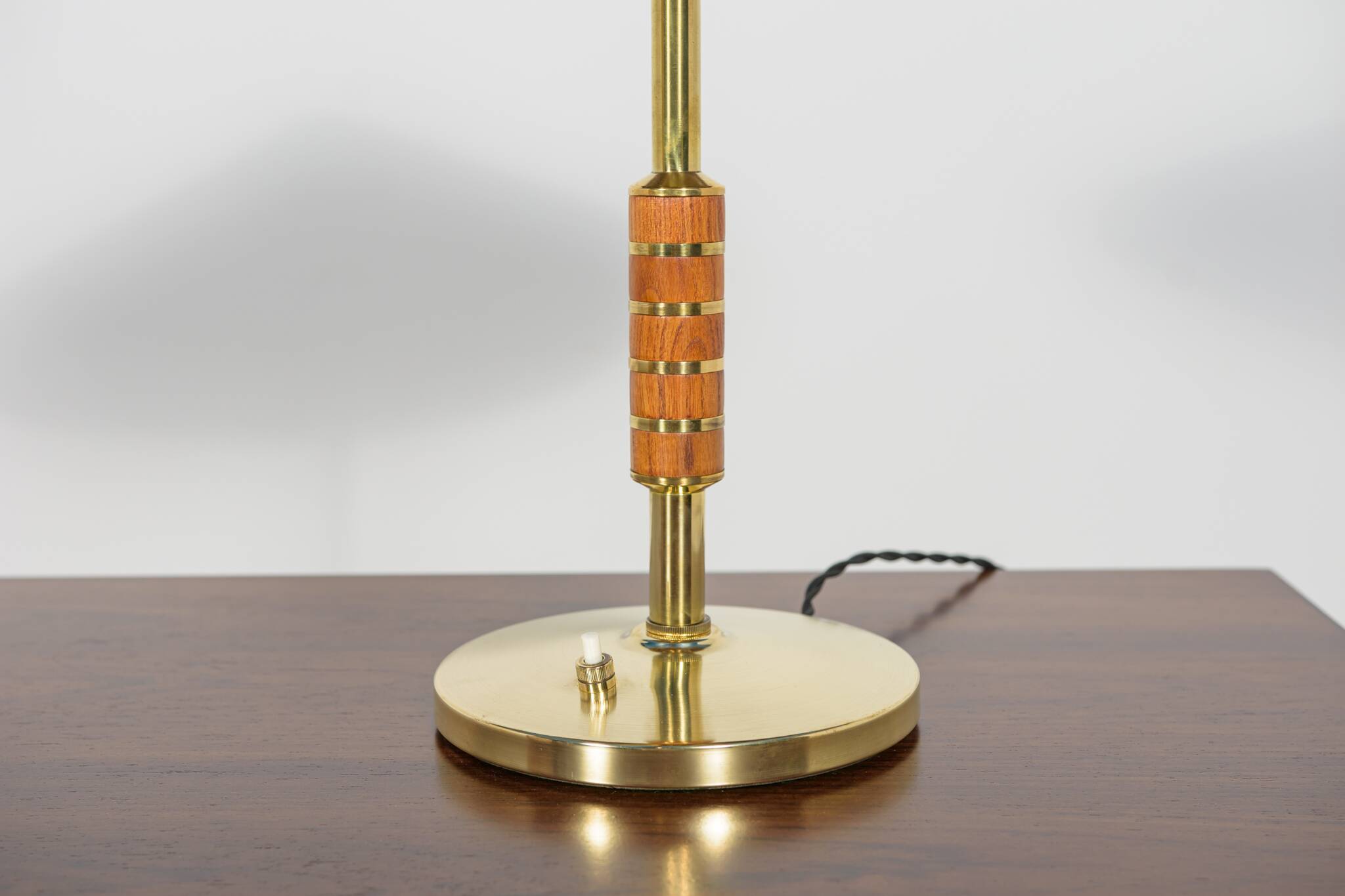 Vintage Modern Table Lamp in Brass by Bent Karlby for Lyfa, Denmark, 1956