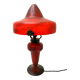 Champignon art-nouveau lamp signed schneider charles - foot and lampshade in glass paste