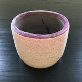 Raku flowerpot with apple decor