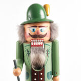 Nutcracker Erzgebirge, sculpted, vintage, GDR hussar.