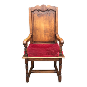 fauteuil en bois avec - rouge