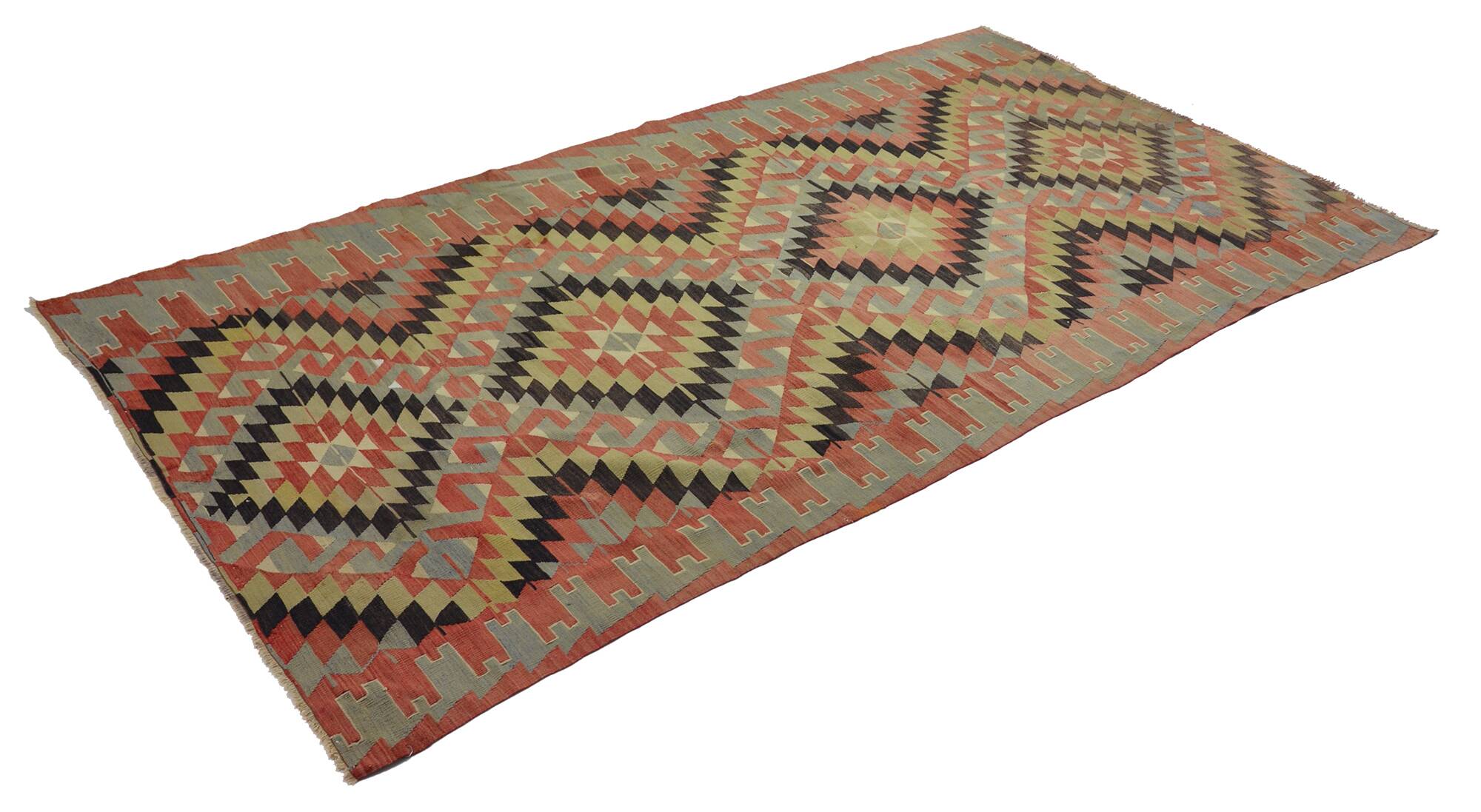 Vintage Turkish Kilim Elegant 170x310 cm Handwoven Bohemian Spirit