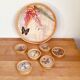 Ensemble plateau et sous verres vintage